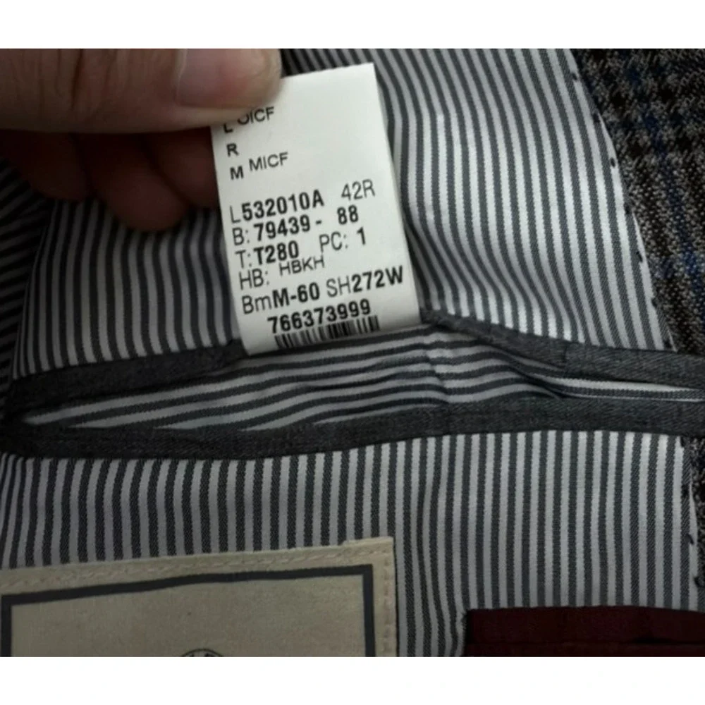 Todd Snyder Men 42R Plaid Wool Tweed Blazer Mayfair Fit Gray Blue Wedding Jacket